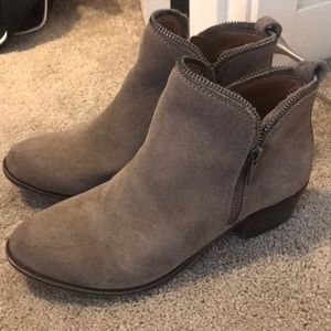 Lucky Brand Tan Suede Booties